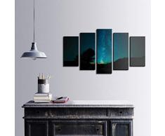 Bonamaison DÃ©coration Murale Ensemble de 5 Impression sur Toile, Dimensions: 100 x 60 Cm - ConÃ§u et fabriquÃ© en Turquie