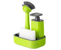 VIGAR Lot de lavabo avec Distributeur de Savon, ABS, Vert, 19Â x 13Â x 26.5Â cm