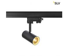 SLV NOBLO Spot à encastrer en aluminium avec adaptateur 3 P Noir 2700 K 7,5 W