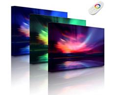 Lightbox-Multicolor Tableau Lumineux à LED avec éclairage polarisant Nordique 100 x 70 cm