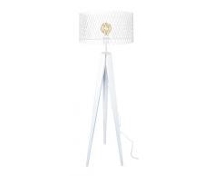 Tosel 51364 Lampadaire 1 Lumière, Bois, E27, 40 W, Noir, 45 x 160 cm