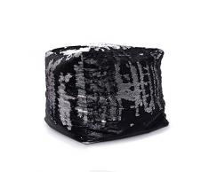 EUROCINSA 18315 Pouf Magic-Touch, doré, Noir, 50 x 50 x 45 cm