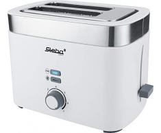 Steba Toaster TO 10 Bianco | Grille-pain double fente pour 2 tranches de pain | 7 niveaux de brunissage rÃ©glables | 3 fonctions : grille-pain, rÃ¢per, arrÃªter | centrage automatique du pain
