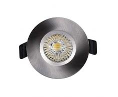MACADAM - Spot LED à Encastrer Fixe, Aluminum Brossé, 600 lm, 8 W, 3000 K, 30000 h, >80 CRI, 40° Angle Faisceau