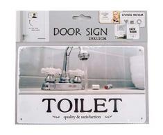 Item Plaque Porte Rooms 2, mÃ©tal, Gris, 12.0Â x 20.0Â x 3Â cm