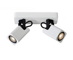 Lucide ROAX - Spot Plafond - LED Dim. - GU10 - 2x5W 3000K - Blanc