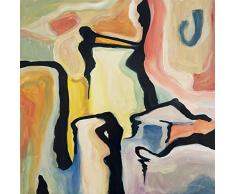 Legendarte PL-103 Tableau Gouttes de Couleur. Impression Digitale sur Toile, cm. 60x60, Lienzo, Multicolor