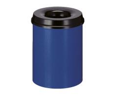 V-Part Corbeille Ã papier anti-feu Bleu/noir 15 litres