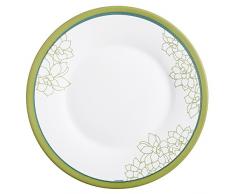 Luminarc 8021568 Luminarc-8021568-Lot de 6 Assiettes Dessert 22CM Orbea, Verre, Blanc, 22 x 22 x 1,8 cm