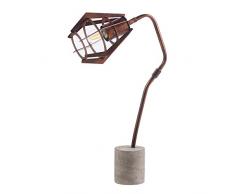 Lampe à poser Rustica pour bureau lampe de chevet cuivrée ciment VN-L00047-EU