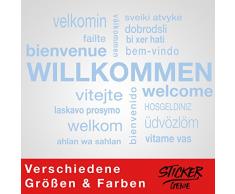 Graz Design Sticker Mural repositionnable Motif Coeurs de cÅurs Bleu Ciel 100 cm x 70 cm