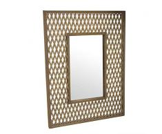 Dcasa Miroir Mural en Bambou pour décoration de la Maison Unisexe Adulte, Couleur Unique