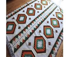 Damaskunst S 1-4-78 Tapis de Sol Style Oriental Motif Kilim 200 x 135 cm