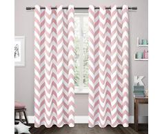 Exclusive Home Curtains Exclusif Maison Rideaux Ek5304â01 2â96 g Enfants Mars tissé pièce occultant Thermique Grommet Top fenêtre Panneau de Rideau, Bubble Gum, 54 x 243,8 cm, Lot de 2
