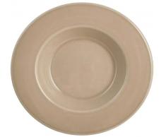H&H Konik Assiette Creuse Earthware Beige 24,5 cm