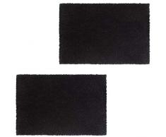 vidaXL 132647 Lot de 2 Tapis de Sol en Coco Noir 17 x 40 x 60 cm