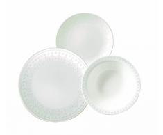 Couronne Harmony mulaki Vaisselle, Porcelaine, Blanc, 23 x 29 x 30 cm, 18 pièces