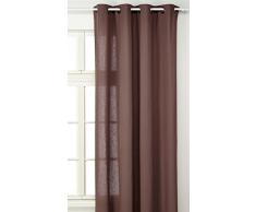 Linder 0511/70/375FR Rideau Naturel Métis Violine Oeillets 135 x 260 cm