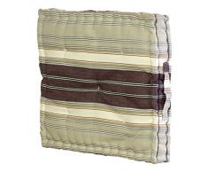 Jute & co Elba Coussin Type Matelas avec poignée, 43 x 43 x 8 cm, Coton, Multicolore