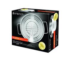 Dajar Passoire Selection 20/22/24Â cm Pot de Vapeur Ambition, Acier, Argent, 24Â cm