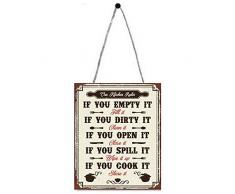 Primus Plaque Murale en mÃ©tal 33 cm x 25 cm Garage Chambre Man Cave Vintage (rÃ¨gles de la Cuisine), Taille Unique