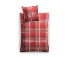Kleine Wolke Parure de lit Plaid, Coton, Rouge Bordeaux, 155 x 220 cm