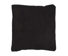 Thedecofactory 440024 Coussin, Viscose, Noir, 40 x 40 x 3 cm