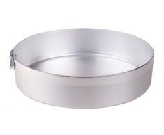 Pentole Agnelli Moule à Tarte cylindrique en Aluminium BLTF avec Anneau, Argenté 28 cm Argent