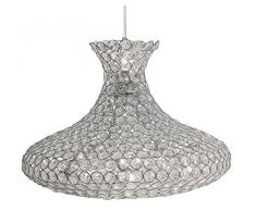 Oaks Lighting pour hÃ©licoptÃ¨re/7 Miasma Suspension Ã cadre en Chrome poli Abat-jour avec cristal