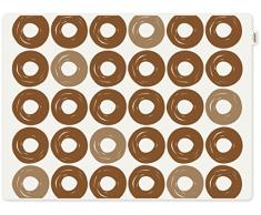 Contento 655526 Jay Set de Table Motif Anneaux Plastique Marron 40 x 30 x 0,1 cm
