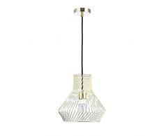 Suspension cage Design en Métal, Dore, 60W, 29cm x 134cm