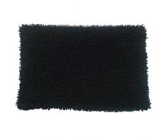 MSV Tapis Coton Noir 50 x 80 cm,