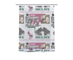 Home Fashion 69326-759 Relax Store Bateau Impression numÃ©rique avec Crochets Voile Rose/Vert 140 x 120 cm