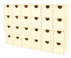 Artemio 14002550 Calendrier de lAvent rectangulaire 30,5 x 20 cm, Beige