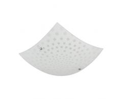 Sulion Plafonnier en verre 2 ampoules E27 ChromÃ©/satinÃ©