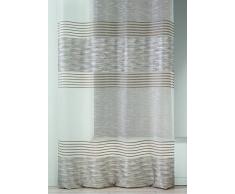 Home Maison HM6983298 Voilage à Fines/Epaisses Rayures Horizontales Organza Polyester Naturel 140 x 240 cm