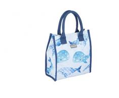Kitchen Craft Coolmovers Sac Isotherme Motif Fleurs Bleues, Bleu, 4 litres