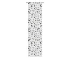 Home Fashion 086/769â0307 245 x 0060 3D Points Panneau Coulissant en Tissu dameublement Impression numérique 3D Points, Plastique, Gris, 245 x 60 cm