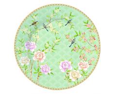 EASY LIFE 1358PALA Coffret Assiette Dessert, Bone China, Vert, 19 cm