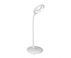 TSSS Barrette de leds120 Lampe de bureau LED flexible étudier lampe rechargeable pour chambre, Clavier, voyages, écrire, bureau plastique, blanc