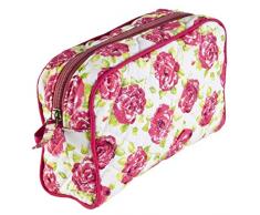 Ragged Rose Trousse Ã Maquillage en Coton de la Gamme Fleurie Molly, Blanc