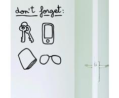 Chispum VIHOG039Se - Sticker dÃ©coratif, 28 x 31 cm, Design Dont Forget