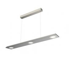 Evotec PANO Suspension à 3 ampoules LED métallisées 2700 K 12 W 1200 lumens et variateur tactile en acrylique 12 W Transparent Small