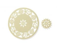 Galileo Casa Fleur Set de Dessous de Plat et Dessous-de-Verre, Feutre, Multicolore, 33 x 33 x 0,5 cm, 2 unités