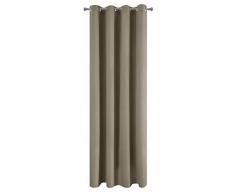 Design91 Rideaux Lisses à 8 œillets Doux et Modernes pour Chambre denfant, Salon, Cappuccino, 140 x 250 cm