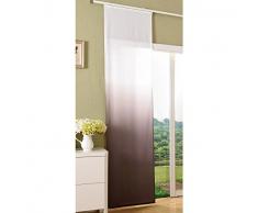 Rideaux Box Surface Rideau Opaque dégradé avec Tringle et Barre lestée Micro Satin Microfibre, Polyester, Marron, 245 x 60 cm