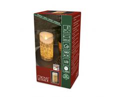 Konstsmide 1958-800 Bougie en Cire à LED, Plastique, 0.18 W, Blanc