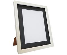 FRAMES BY POST Porte Photo Rio 18 mm de Largeur avec embase Noire 10 x 10-Pouces pour Photo de 8 x 8-Pouces, Blanc