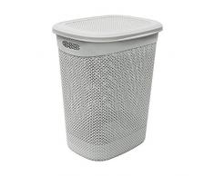 JVL Droplette Panier Ã Linge en Plastique 52 l 57 x 45 x 38 cm Gris Taille Unique