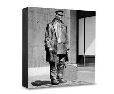 COGNOSCO HG-HD112 Tableau Mural en Bois avec Photo darchitecture Heidelberg Noir/Blanc 15 x 15 cm